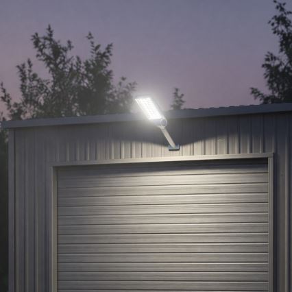 Dimmable LED Solar Street Light with Sensor VENICE LED/100W/3,2V 6000 mAh IP65 Black + Remote Control