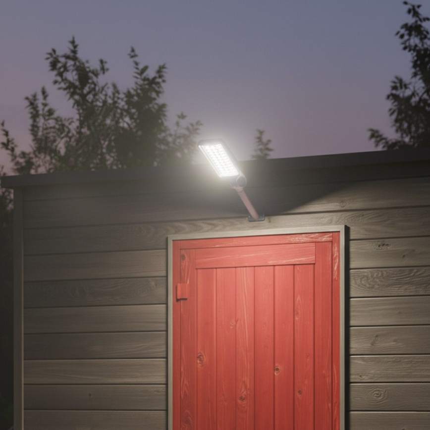 LED Dimmable Solar Street Light with Sensor VENICE LED/200W/3.2V 12000 mAh IP65 Black + Remote Control