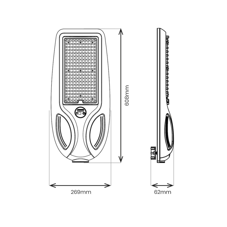 LED Dimmable Solar Street Light with Sensor VENICE LED/200W/3.2V 12000 mAh IP65 Black + Remote Control