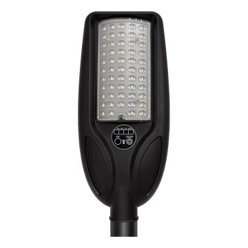 Dimmable LED solar street light with sensor VENICE LED/50W/3,2V 4000 mAh IP65 black + remote control