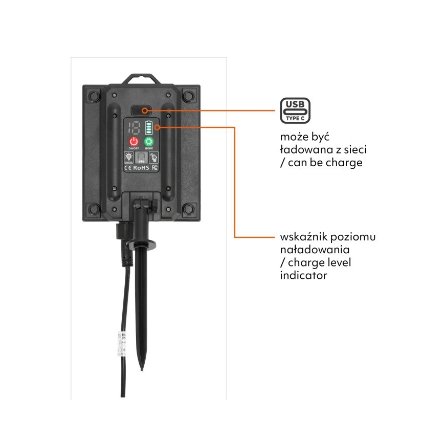 LED Dimmable Solar Decorative String Lights STARLIGHT NEO — 20× E27, 3.7 V, 2700 K (warm white), IP54, 2400 mAh battery, 21.5 m length — with remote control