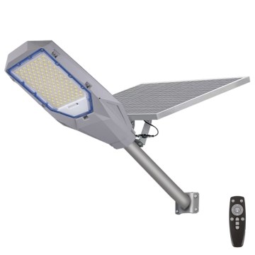 Dimmable LED street lamp with dusk sensor and solar panel LED/200W/20000 mAh 6500K IP65 gray