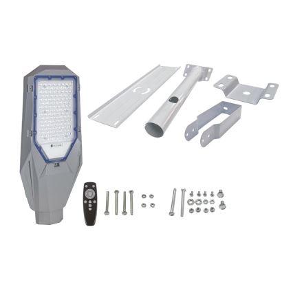 Dimmable LED street lamp with dusk sensor and solar panel LED/200W/20000 mAh 6500K IP65 gray