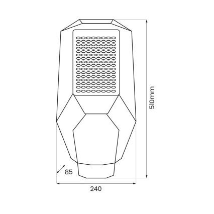 Dimmable LED street lamp with dusk sensor and solar panel LED/200W/20000 mAh 6500K IP65 gray