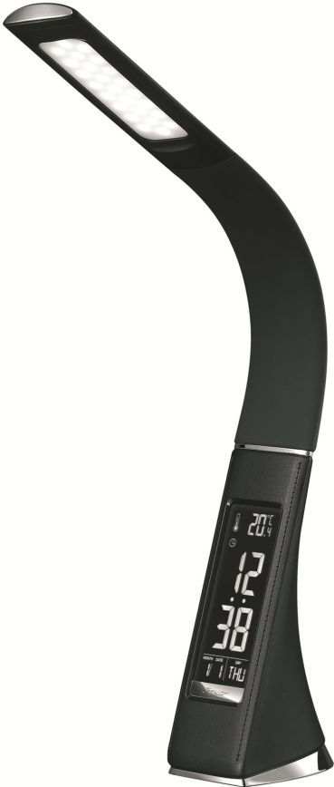 Dimmable LED Touch Desk Lamp with Display, 10W/5V, Black