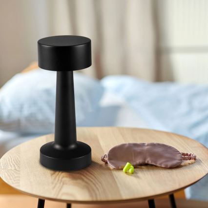 LED Dimmable Touch Table Lamp SIMPLY LED/5V 2700/4000/6500K 800 mAh Black