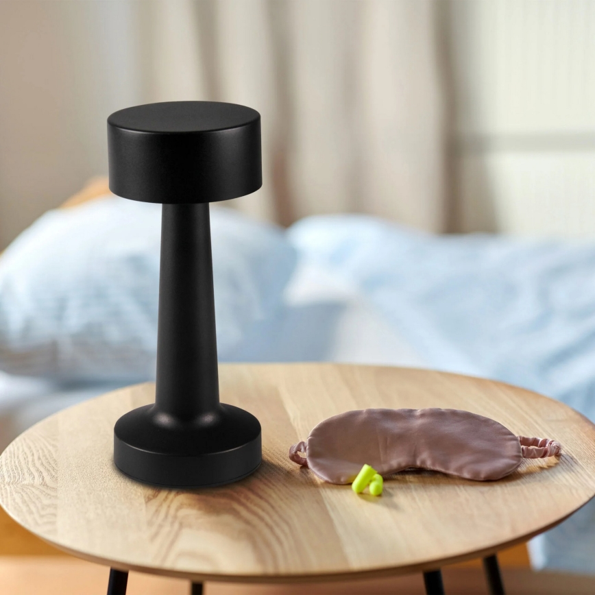 LED Dimmable Touch Table Lamp SIMPLY LED/5V 2700/4000/6500K 800 mAh Black