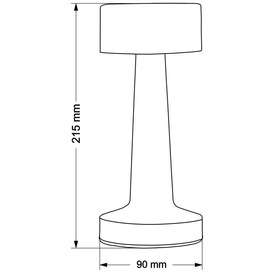 LED Dimmable Touch Table Lamp SIMPLY LED/5V 2700/4000/6500K 800 mAh Black