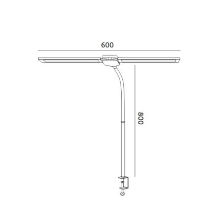Dimmable LED USB Desk Lamp TENUIX DUO 2xLED/7W/5V 3000-6000K Black
