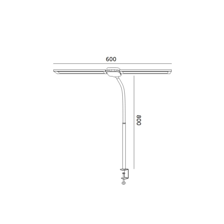 Dimmable LED USB Desk Lamp TENUIX DUO 2xLED/7W/5V 3000-6000K Black