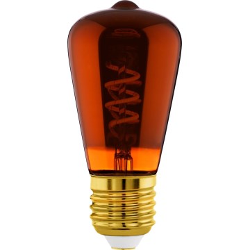 Dimmable LED Vintage ST48 Bulb E27/4W/230V 2000K Red - Eglo 110199