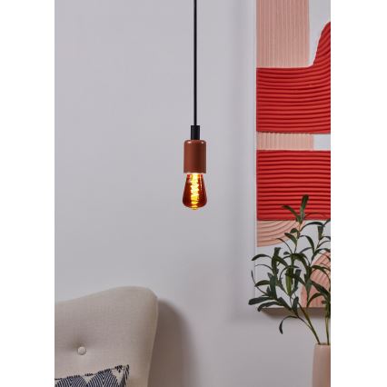 Dimmable LED Vintage ST48 Bulb E27/4W/230V 2000K Red - Eglo 110199