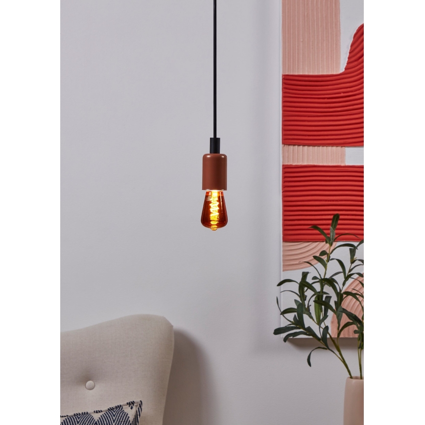 Dimmable LED Vintage ST48 Bulb E27/4W/230V 2000K Red - Eglo 110199