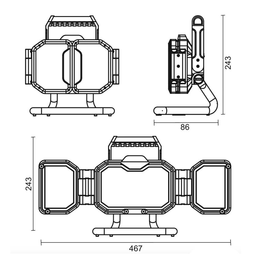 Dimmable LED Work Light LED/50W/5V 12000 mAh IP54