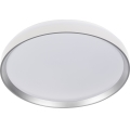 Dimmable LIXAN LED ceiling light, 65W, 230V, 3000–6500K, Ø 48.6 cm, white/silver – with remote control