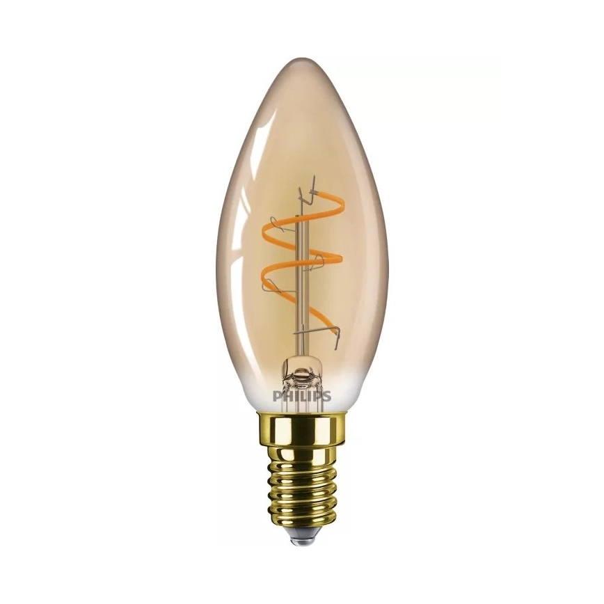 Dimmable LED bulb VINTAGE Philips B35 E14, 3.1 W, 230 V, 2200 K, CRI 90