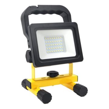 Dimmable Portable LED Floodlight TIGRA LED/20W/3.7V 4000K IP54 4400 mAh black/yellow