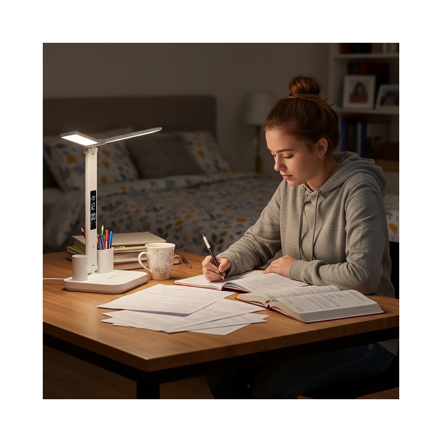 LED Dimmable Rechargeable Desk Lamp NOBLITE P LED/5W/5V 3000/4000/6000K 2200 mAh white