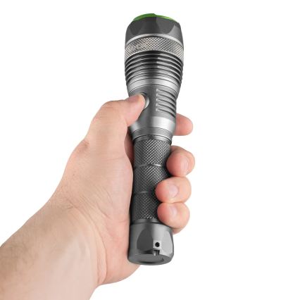 Dimmable rechargeable LED flashlight with power bank function LED/30W/5V IPX7 3000 lm 4000 mAh