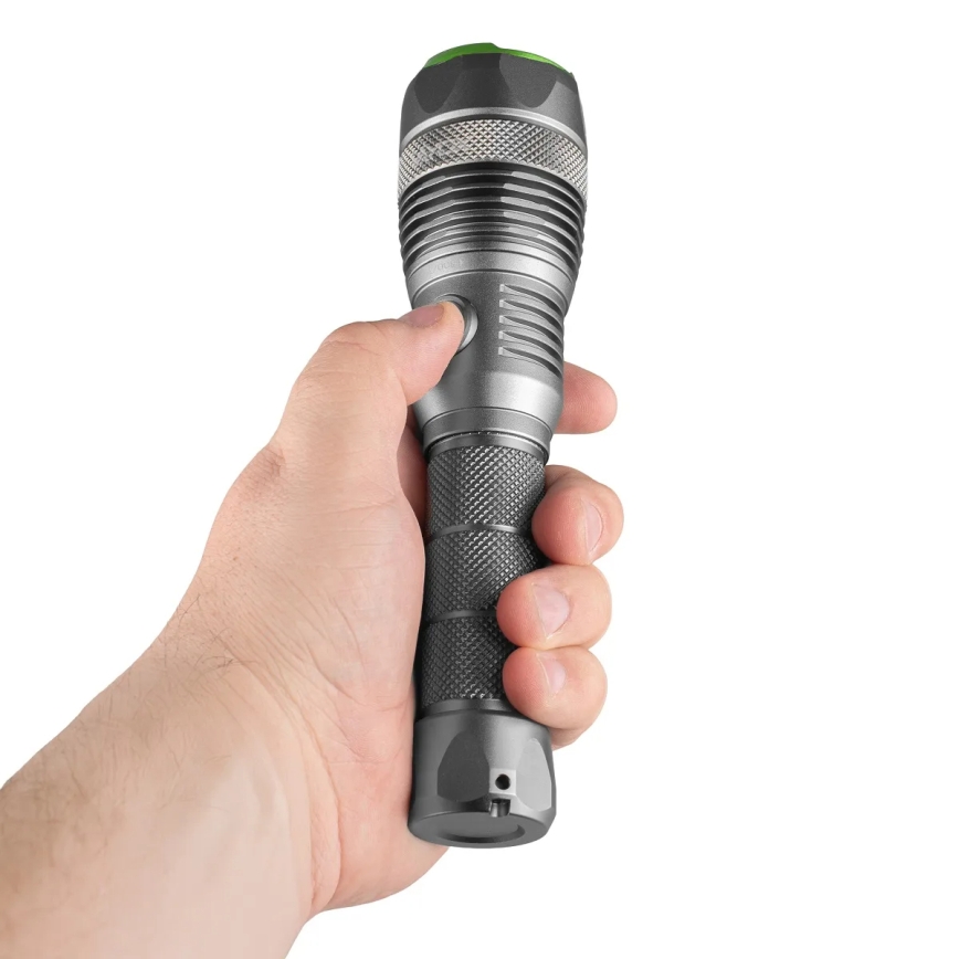 Dimmable rechargeable LED flashlight with power bank function LED/30W/5V IPX7 3000 lm 4000 mAh