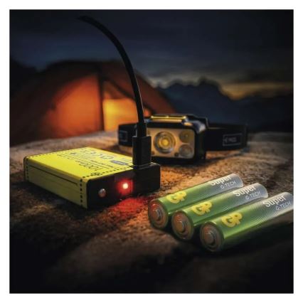 Dimmable rechargeable LED headlamp/3xAAA/1000 mAh 3.7V