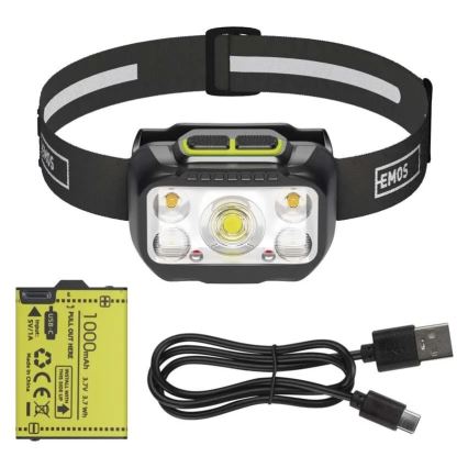 Dimmable rechargeable LED headlamp/3xAAA/1000 mAh 3.7V