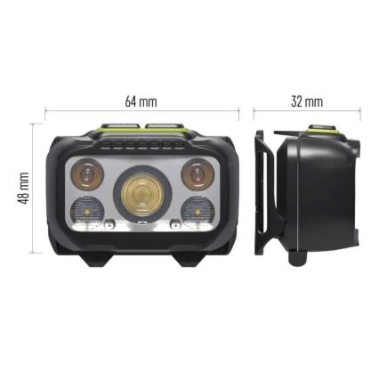 Dimmable rechargeable LED headlamp/3xAAA/1000 mAh 3.7V