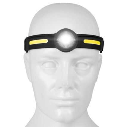 Dimmable LED Rechargeable Headlamp with Red Light — 5V, IPX4, 550 lm, 600 mAh