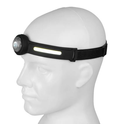 Dimmable LED Rechargeable Headlamp with Red Light — 5V, IPX4, 550 lm, 600 mAh