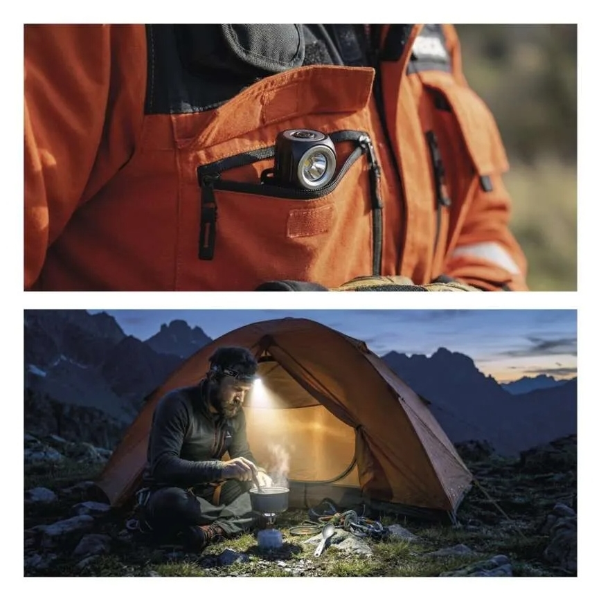 Dimmable rechargeable LED headlamp/800 mAh 3,7V