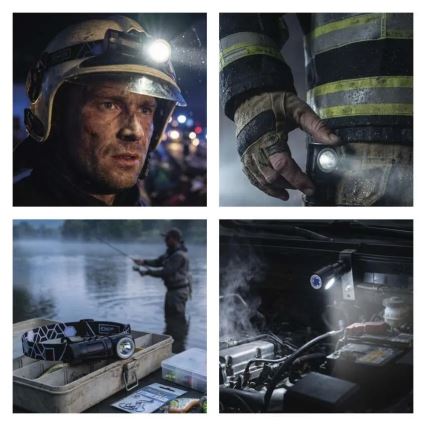 Dimmable rechargeable LED headlamp/800 mAh 3,7V