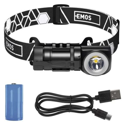 Dimmable rechargeable LED headlamp/800 mAh 3,7V