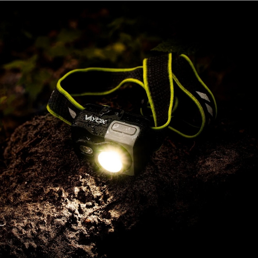 Dimmable Rechargeable LED Headlamp LED/10W/5V/3xAAA IP66 800 lm 1000 mAh