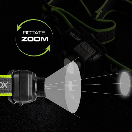 Dimmable Rechargeable LED Headlamp LED/10W/5V/3xAAA IP66 800 lm 1000 mAh