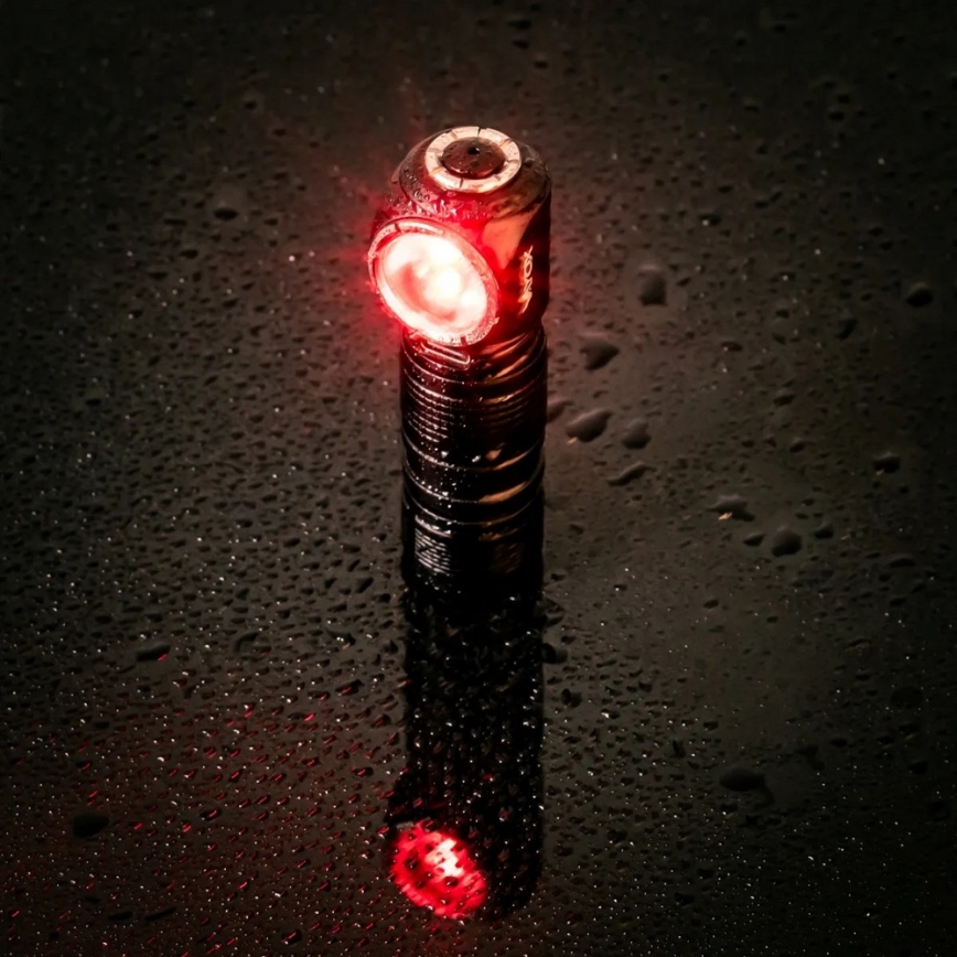 Dimmable rechargeable LED headlamp with red light, 3-in-1, LED/10W/5V, IP66, 500 lm, 800 mAh