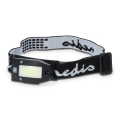 Dimmable Rechargeable LED Headlamp with Motion Sensor, 5V/500 mAh, IPX4 — Black