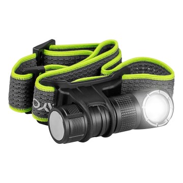 Dimmable rechargeable LED headlamp with red light, 3-in-1, LED/10W/5V, IP66, 500 lm, 800 mAh