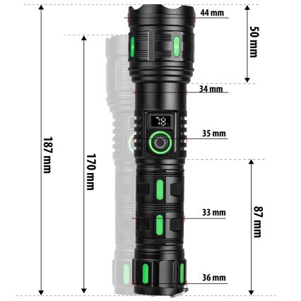 Dimmable LED Rechargeable Lantern with Power Bank Function LED/20W/5V IP44 1200 lm 5000 mAh