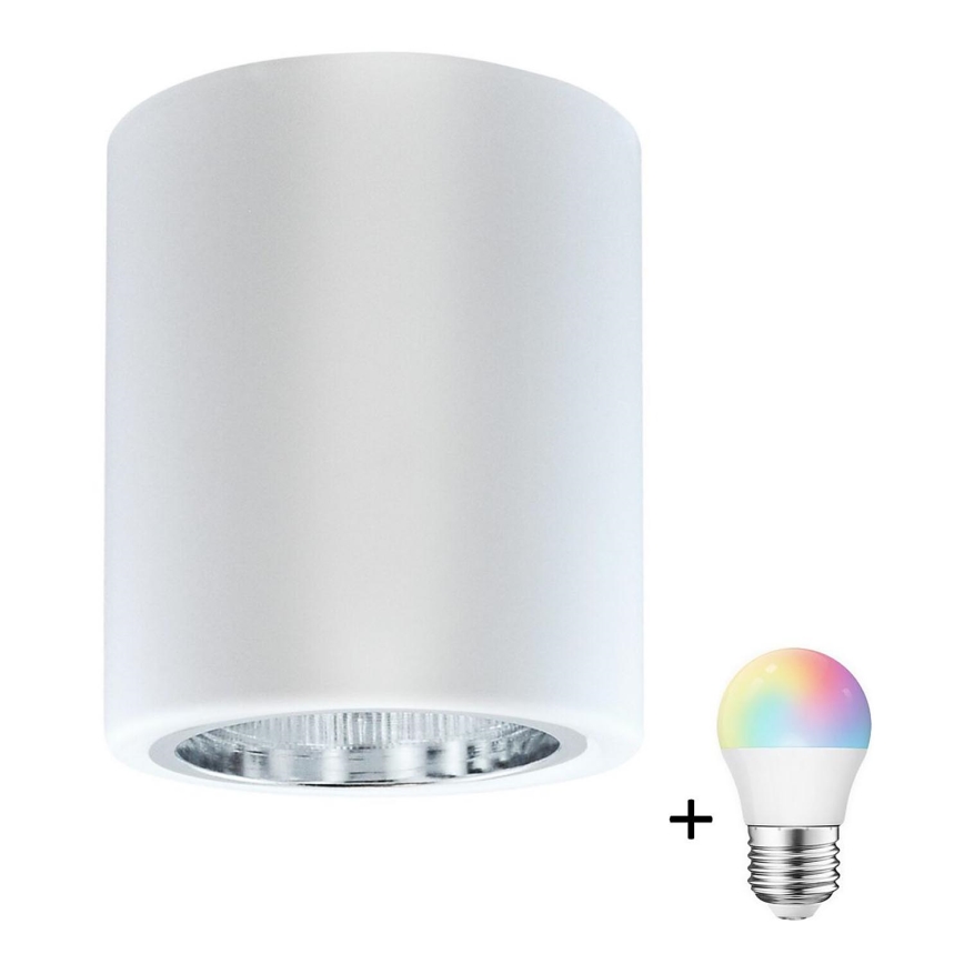 Dimmable RGBW LED Spotlight JUPITER 1xE27/6.5W/230V 2700-6500K Wi-Fi Ø 9.8 cm White