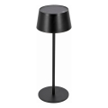 Dimmable Touch Solar LED Lamp, 3W/5V USB, 1800 mAh, IP44, Black