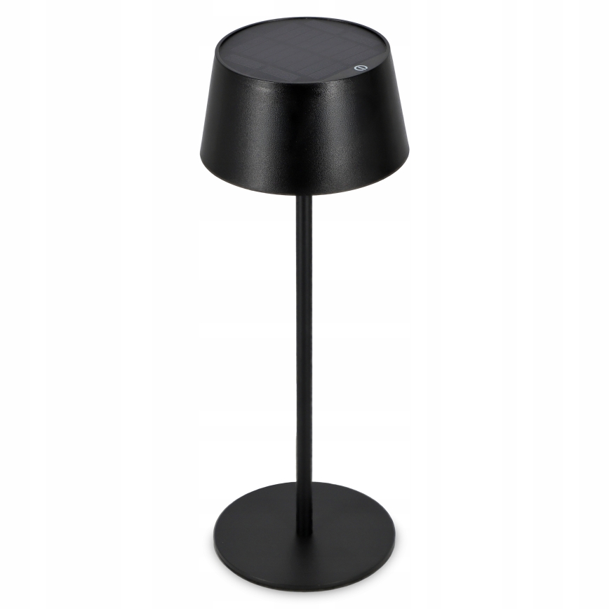 Dimmable Touch Solar LED Lamp, 3W/5V USB, 1800 mAh, IP44, Black