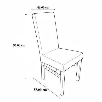Dining chair ALISON brown/beech