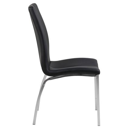 Dining chair AMAL 1 pc black/matte chrome