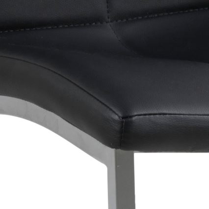 Dining chair AMAL 1 pc black/matte chrome