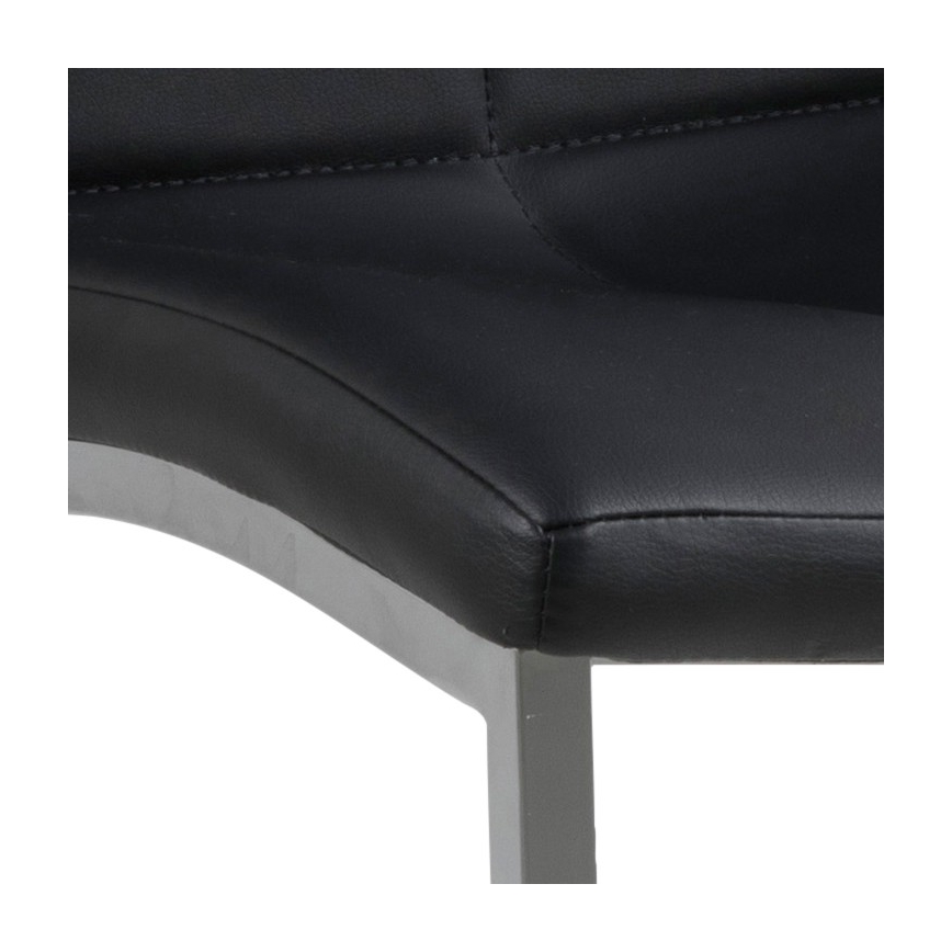 Dining chair AMAL 1 pc black/matte chrome