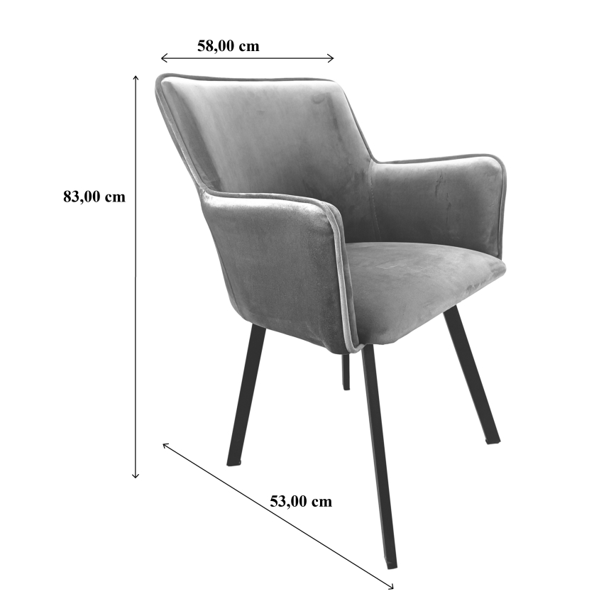 Dining chair AMELIA grey