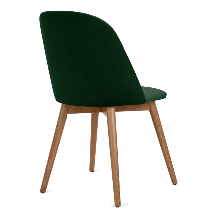 Dining chair BAKERI 86x48 cm dark green/light oak