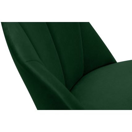 Dining chair BAKERI 86x48 cm dark green/light oak
