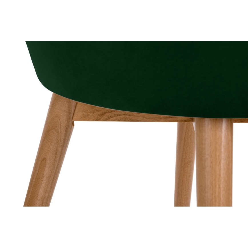 Dining chair BAKERI 86x48 cm dark green/light oak