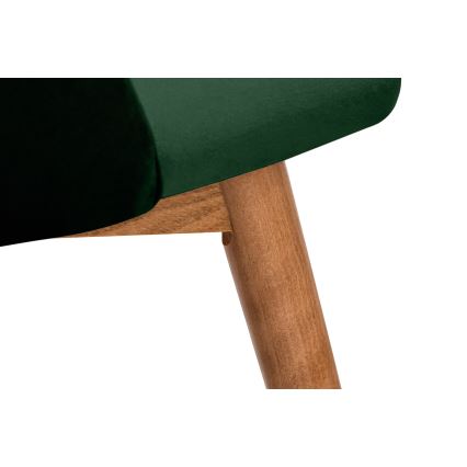 Dining chair BAKERI 86x48 cm dark green/light oak